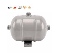 Portable Air Reservoir Tank with Fittings, 15L 3.9-Gallon Horizontal Air Compressor Storage Container, Loads 1.25Mpa for Garage Workshop
