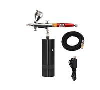 Portable Airbrush Auto Mini Air Brush Top Gun with Compressor Kit Quiet Art Cake Nail Model Painting Tattoo Manicure Tool Effortless Precision Consistent Spray(B-01)