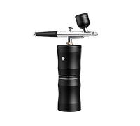 Portable Airbrush for Model Nail Tattoo Cake Decorating Oxygen Spa Treatment Mist 0.3mm Nozzle Spray for Deep Skin Precise Control(Black)