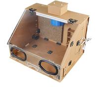 Portable Airbrush Spray Booth, 40W Transparent Painting Box with LED Light & Heater, Hobby Spray Booth Cabinet for Model Craft, Cake Decorating, Art DIY Translucent 50x43x36cm