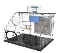 Portable Airbrush Spray Booth with 40W Fan, LED Lights, and Exhaust Hose for Craft Painting
