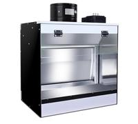 Portable Airbrush Spray Booth with Efficient Waterfall Exhaust and Bright LED Lights for Artists and Hobbyists