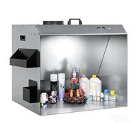 Portable Airbrush Spray Booth with Silenced Duct, 3 LED Lights, Removable Exhaust Fans for DIY Art, Crafts & Models, 1380-2080m³/H Benchtop Design