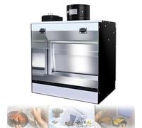 Portable Airbrush Spray Booth with Water Curtain Exhaust System, Filters, and Lighting for Model, Nail Art, and Pottery Applications