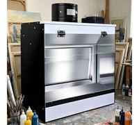 Portable Airbrush Spray Booth with Waterfall Exhaust, Benchtop Craft Paint Booth for Model Making, Cake Decorating, DIY Projects