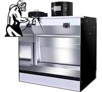 Portable Airbrush Spray Booth with Waterfall, Fans, and LED Lights for Craft and Painting