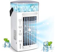 Portable Aircon Unit - 7 Colored Lights Portable Air Conditioning Unit - Personal Cooling Device Mini Ac - for Small Home Office Quiet Cooling Air Conditioner