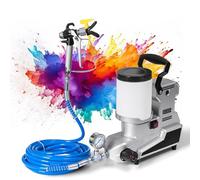 Portable Airless Paint Sprayer, 2.5L/Min High Efficiency Wall Sprayer with 3 Adjustable Speed, 2L Capacity, 5m Hose for Home Improvement, Furniture Painting