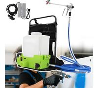 Portable Airless Spraying Machine Backpack, 6ah Dual-Power Sprayer For Furniture, Decks, Auto Bodies, 30cm Spraying Distance, High Pressure Cordless Wall Spray Gun Backpack W/PowerCord