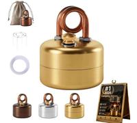 Portable Alcohol Camping Stove Upgrade Lightweight Strong Compact Backpacking Travel Hiking with Stand for Backpacking, Hiking Brewing Piping Coffee(Gold)