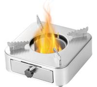 Portable Alcohol Stove with Pot - Stainless Steel Camping Cookware Set, Adjustable Flame Spirit Cooker for Indoor/Outdoor Use, Backpacking, Hiking, Picnic, Survival Kit