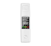 Portable Alcohol Tester with High Precision for Vehicle Drivers BAC Detector with Measuring Range 0-0199% Type-C Charging Digital Breath Alcohol Meter for Road Traffic (White, 10 x 2.8 x 1.7 cm)