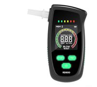 Portable Alcohol Tester with USB-C Charging, High Accuracy Breathalyzer for Car Drivers, 5 Mouthpieces Included, Black Color