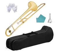 Portable Altos Trombones in E Flat Including Carrying Case Beginners and School Band Applications School Band Music Class Ergonomic