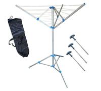 Caravan 3 Arm Rotary Airer / Washing Line complete with Tripod Foot