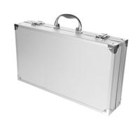Portable Aluminum Alloy Hard Laptop Briefcase with Foam Interior for Travel Makeup Tools and Keys White Flight Case for Carrying