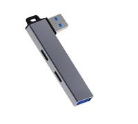 Portable Aluminum Alloy USB3.0 Hubs USB3.0 Docking Stations for Laptops and Desktops Plugs and Play High Performances