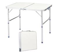 Portable Aluminum Camping Table 90x60cm - Lightweight & Foldable Outdoor Dining Table for Picnics, Tailgating, BBQs, and Indoor Use - Easy Setup & Carry