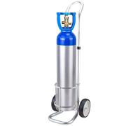 Portable Aluminum Oxygen Cylinder Cart with Adjustable Handle and 2 Wheels for Transporting Gas Cylinders