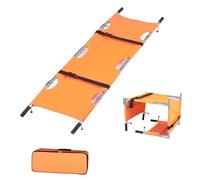 Portable Aluminum Stretcher with Wheels for Emergency and Hospital Use, Four-Fold Design, Lightweight, 600D Waterproof Fabric, Ideal for Fire and Mining Situations