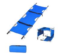 Portable Aluminum Stretcher with Wheels for Emergency and Hospital Use, Four-Fold Design, Lightweight, 600D Waterproof Fabric, Ideal for Fire and Mining Situations