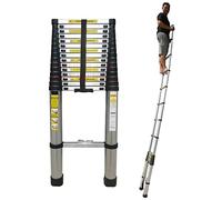 Portable Aluminum Telescoping Ladder Lightweight & Versatile for Indoor/Outdoor Use Extends to Various Heights Supports Up to 150kg Ideal for DIY & Home Improvement