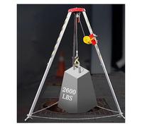 Portable Aluminum Tripod Safety Kit for Confined Spaces, Heavy-Duty Lifting Equipment with Winch, Fall Protection System for Industrial Use - OSHA Compliant