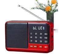 Portable AM/FM Radio - Miniature FM/AM Digital Radio | Speaker with LED Display, MP3 Player, Computer and Phone Connection, Clear Sound and Optimized Listening Experience