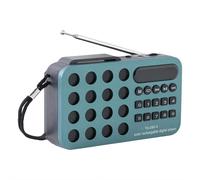 Portable AM FM Radio with Enhanced External Antenna, Memory Card Slot, MP3 Format, for Headphones, Rechargeable DAB FM Digital Radio, 1200MAh Portable Radio Battery Playback and Mains Powered (Blue)