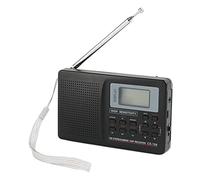 Portable AM FM SW Radio, Battery Powered Digital Full Band Radio with Alarm Clock, Memory, Backlight Keys