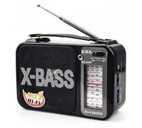 Portable AM FM SW Transistor Radio Battery Operated, AM FM SW Radio Speaker with Handle Loud Sound Excellent Reception Long Antenna Headphone Jack for Home Outdoor Camping (Black)