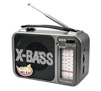 Portable AM FM SW Transistor Radio Battery Operated, AM FM SW Radio Speaker with Handle Loud Sound Excellent Reception Long Antenna Headphone Jack for Home Outdoor Camping (Grey)