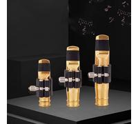 Portable and Lightweight Saxophone Metal Mouthpiece with Reed Clip Size 56789 (Alto Size6)
