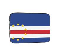 Portable And Shockproof Laptop Bag With Unique Flag Of Cape Verde Print, For Work, University, And Commuting, Black, 17 inch