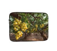 Portable And Shockproof Laptop Bag With Unique Grape Blossom Print, For Work, University, And Commuting, Black, 15 inch