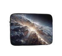Portable And Shockproof Laptop Bag With Unique Nebula Journey Print, For Work, University, And Commuting, Black, 15 inch