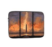 Portable And Shockproof Laptop Bag With Unique Solstice Wave Print, For Work, University, And Commuting, Black, 17 inch