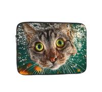 Portable And Shockproof Laptop Bag With Unique Unbelievable Eyes Print, For Work, University, And Commuting, Black, 17 inch