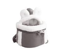 Portable and Warm Plush Design Pet Carrier Backpack: Japanese and Korean Style Backpack with Padded Shoulder Straps - Ideal for Small Dogs and Cats