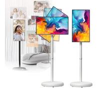 Portable Android TV with Rotating Touchscreen, Long-Lasting Battery for On-the-Go Entertainment