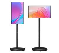 Portable Android TV with Wheels, Built-in Battery for Mobile Entertainment and Remote Control Convenience