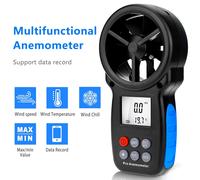 Portable Anemometer with Backlight 5 Units Wind Speed Temp Meter Max/Min/Avg