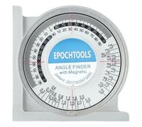 Portable Angle Locator Slope Protractor Level Meter Featuring Clear Acrylic Lens And Dual Ruler Scales For Accurate Construction Layout Tasks Silver