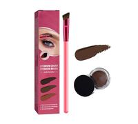 Portable Angled Wild Brow Brush Eyeshadow Kit Travel Friendly Eyebrow Pomade Eye Makeup Brushes (B, 16.2X4X2CM)
