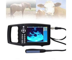 Portable Animal Ultrasound Scanner for Pregnancy Detection, 5.6'' Screen, 5 Display Modes, 64 Image Storage, Suitable for Pigs, Cattle, Sheep, Dogs, and Cats