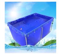Portable Aquaculture Water Tank - Steel Frame, Thickened Foldable PVC Canvas Fish Pond, Multi-Functional Outdoor Water Storage Container with Drain Valve for Easy Mobility