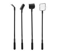 Portable Aquarium Cleaning Tool Set Easy Assembly Net Shovel Brush Pump Kit for Fish Tank Maintenance ABS Plastic 16.5 X 18.1inch