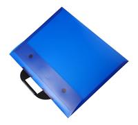 Portable Art Portfolio Folder for Documents and Files, Blue Plastic