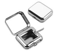 Portable Ashtray, 2Pcs Pocket Ashtray with Lid, Stainless Steel Portable Ashtrays for Cigarettes, Odour-Proof Portable Cigarette Butt Box for Outdoors Travel Camping Car Bar