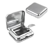 Portable Ashtray with Lid - Leakproof Odour Proof Stainless Steel Pocket Ashtray for Car Travel Outdoor Camping,Miniature Metal Audit for Hiking Garden Bar Use